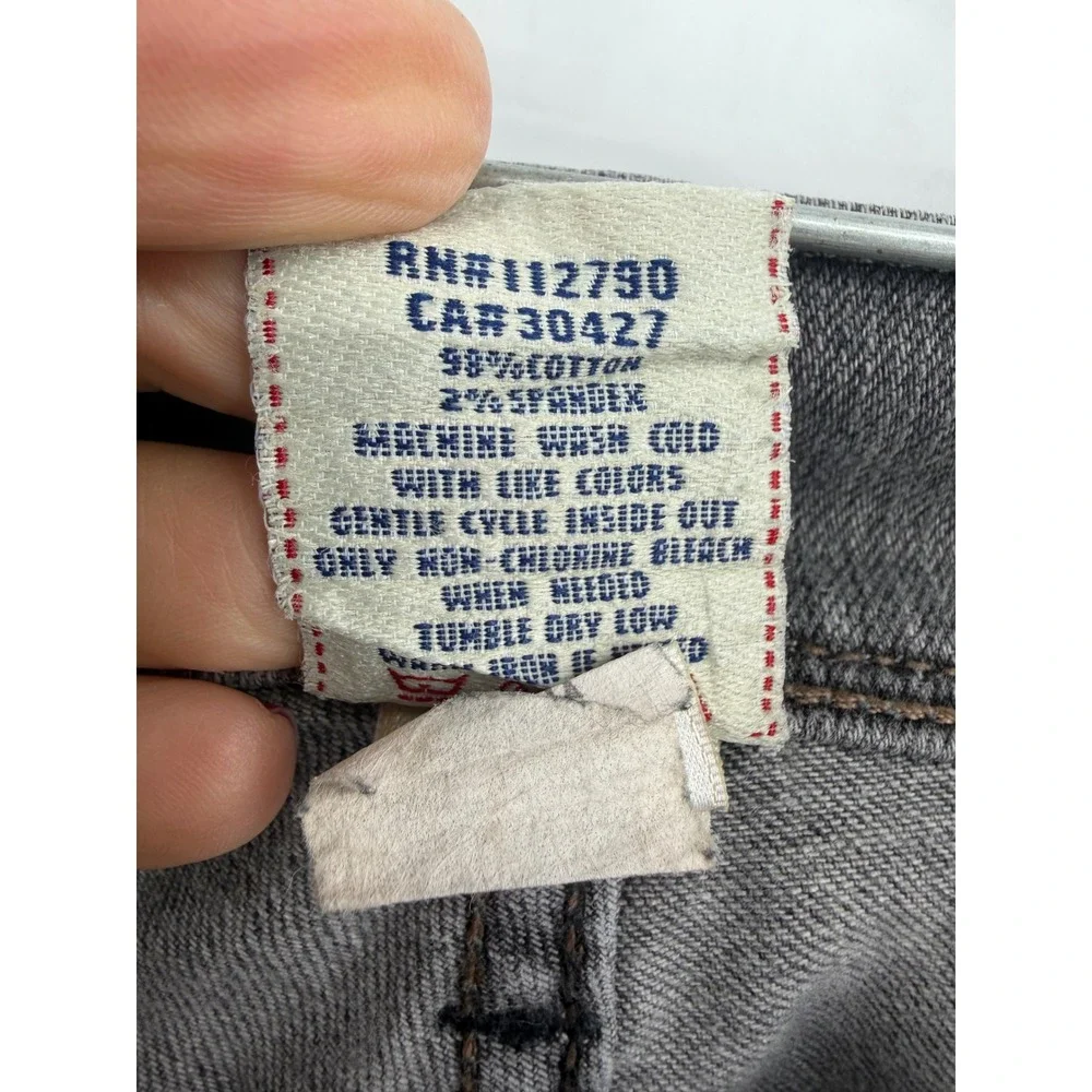 True Religion Danny Straight Jeans Mens 33 Gray Faded Whiskered MAXT36U24